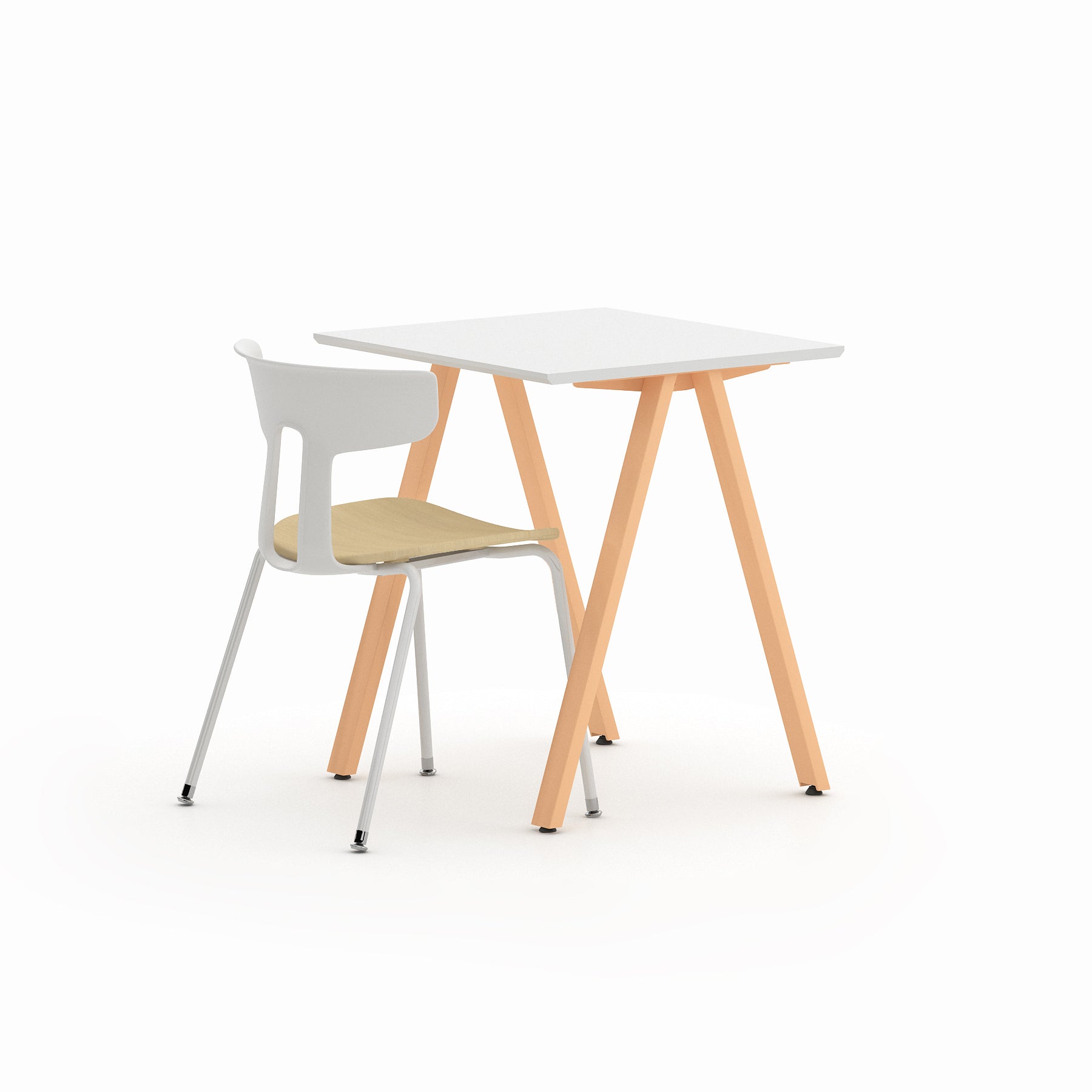 Inspired Student Desk - Square - Year 10+ | DH74cm - Desk - Student | Echelon Workplaces | Office Furniture
